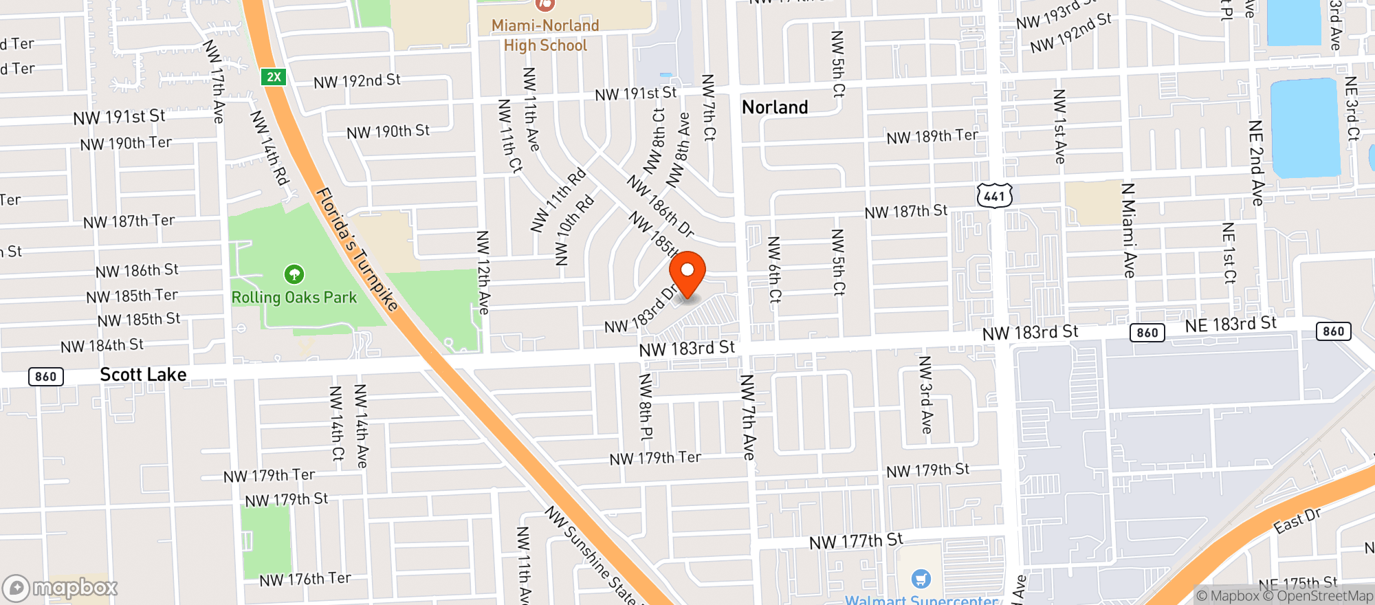 Map showing Presidente Supermarket
