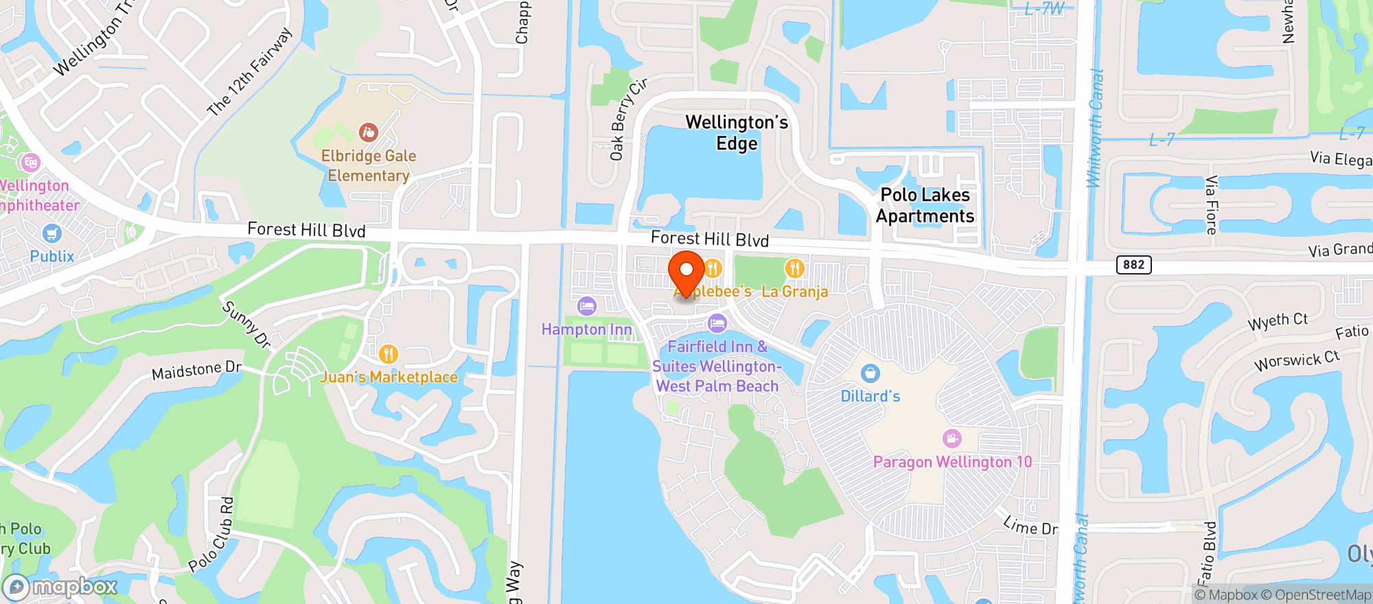 Map showing Publix