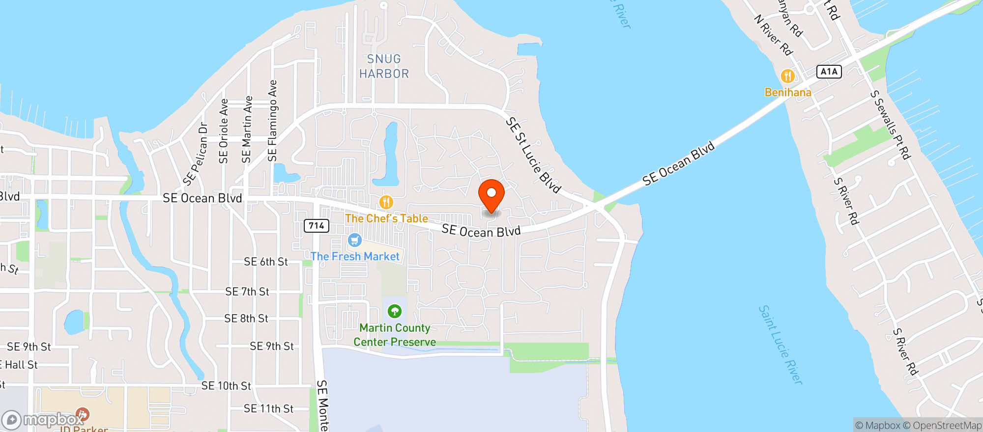 Map showing Carsons Tavern