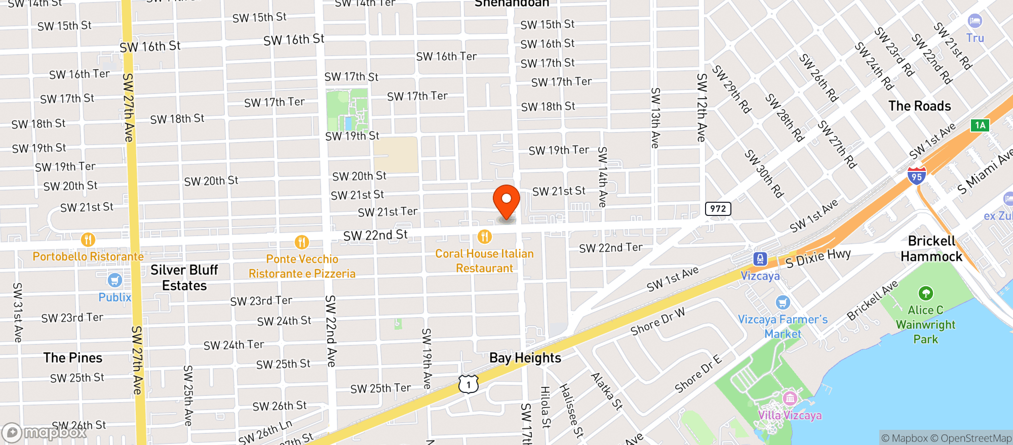 Map showing The Brightside