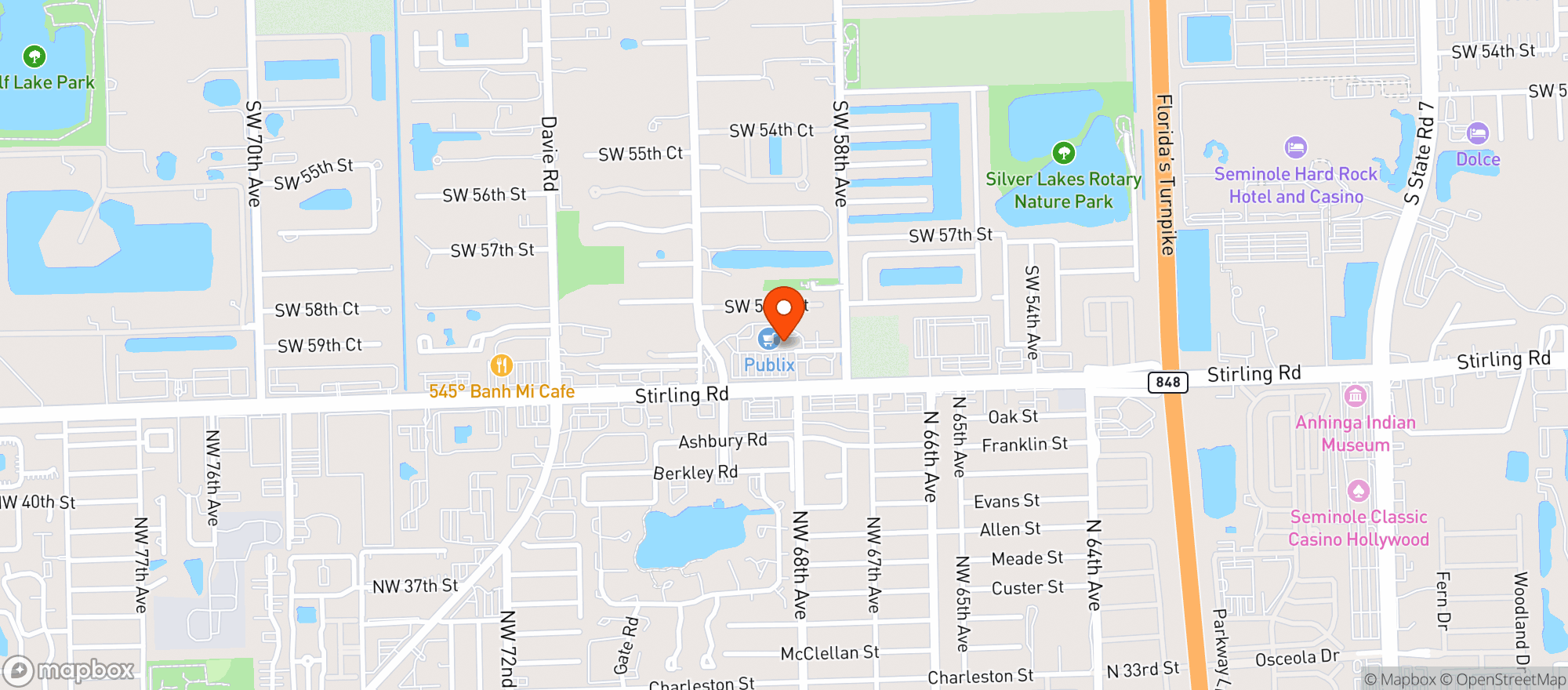 Map showing Primo Liquors - Stirling/Davie