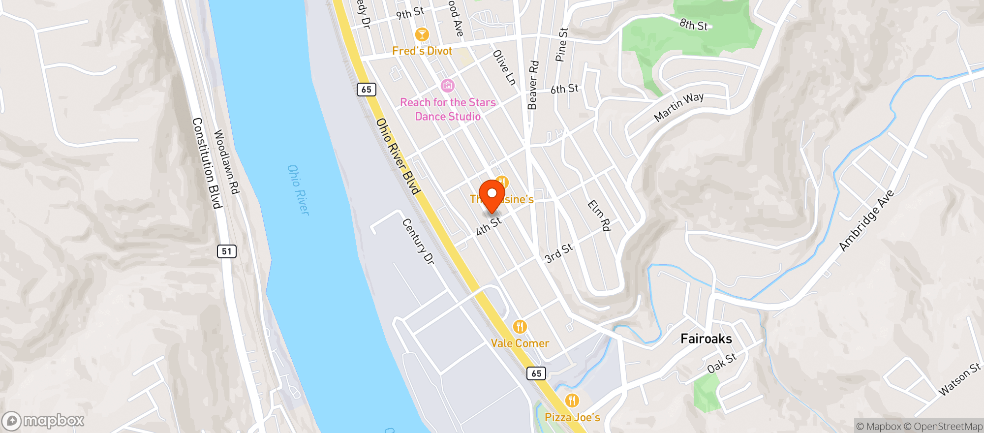 Map showing 4th Street Pop And Beer