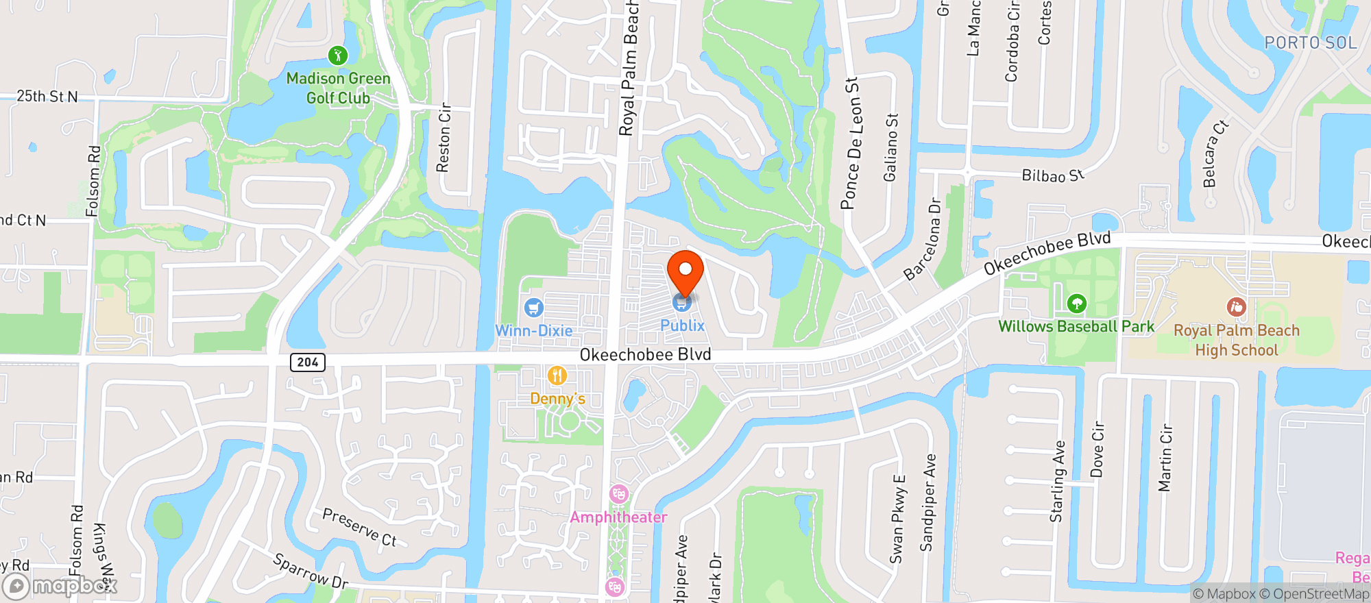 Map showing Publix