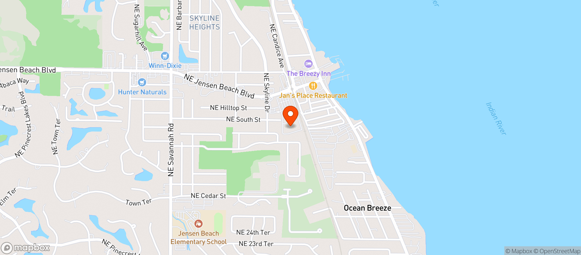 Map showing Publix