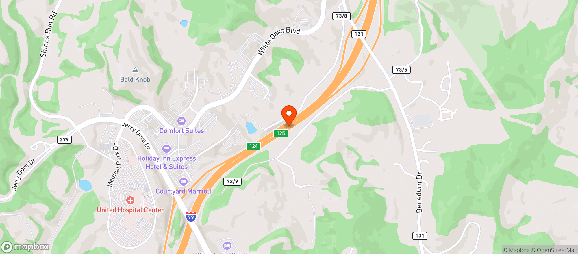 Map showing Saltwell Fuel Center