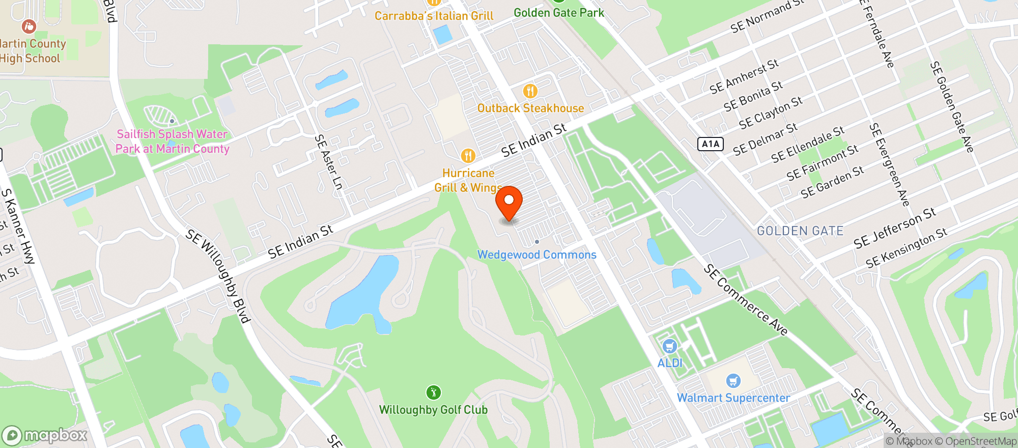 Map showing Publix