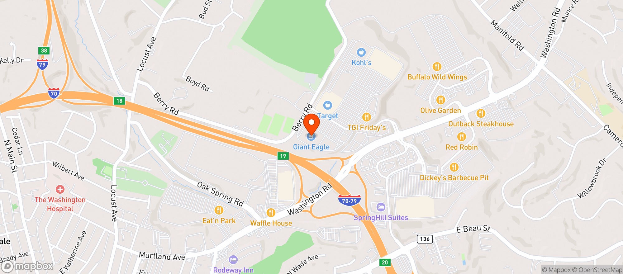 Map showing Giant Eagle