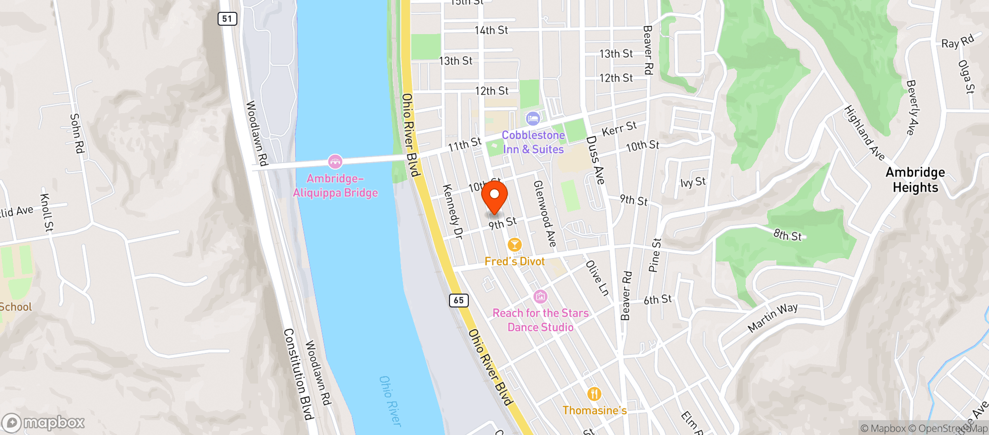 Map showing Lord Green Dispensary