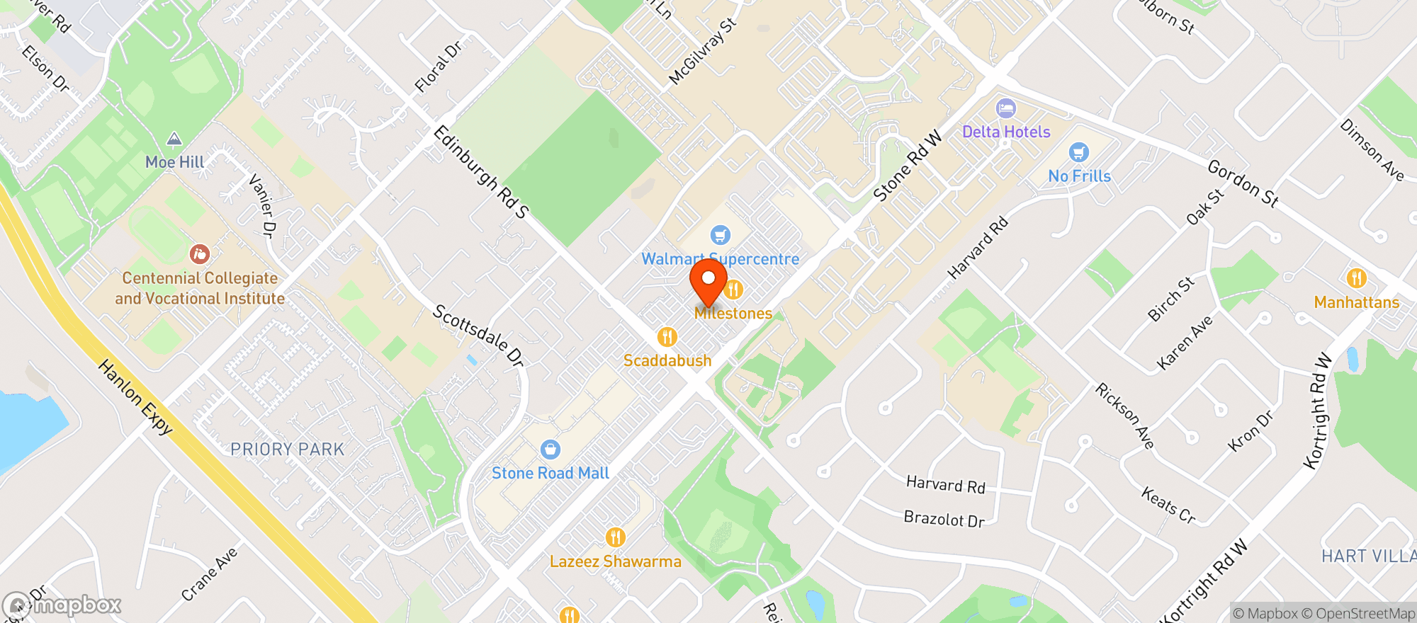 Map showing Metro 55