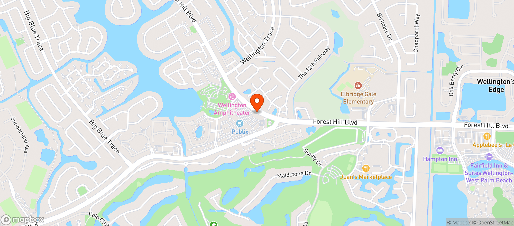 Map showing PUBLIX SUPER MARKET