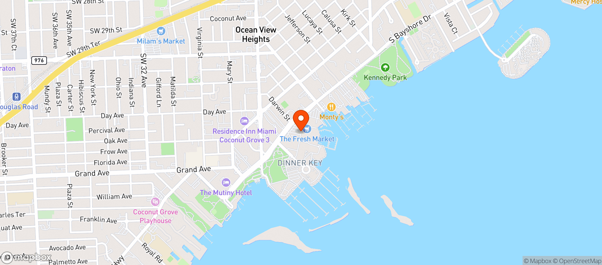 Map showing The Fresh Market