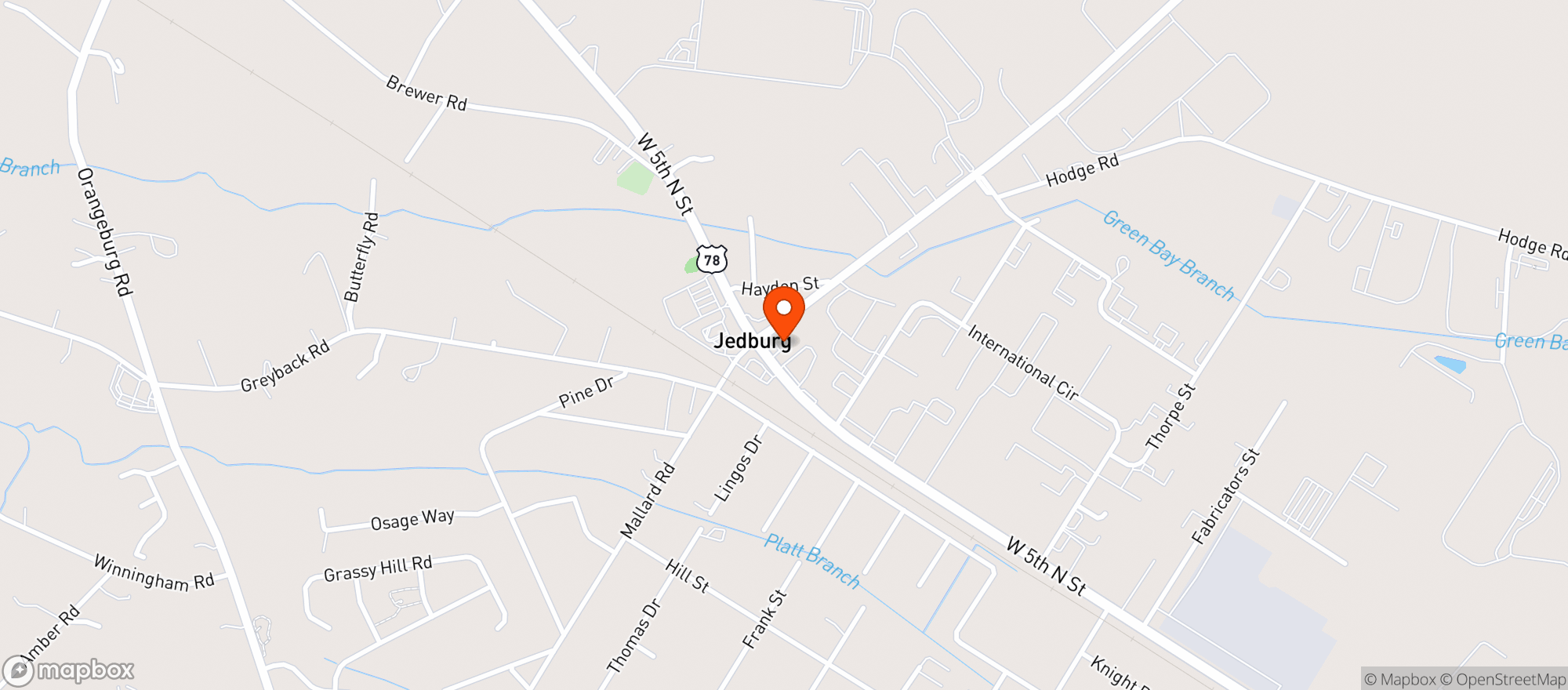 Map showing Hop In