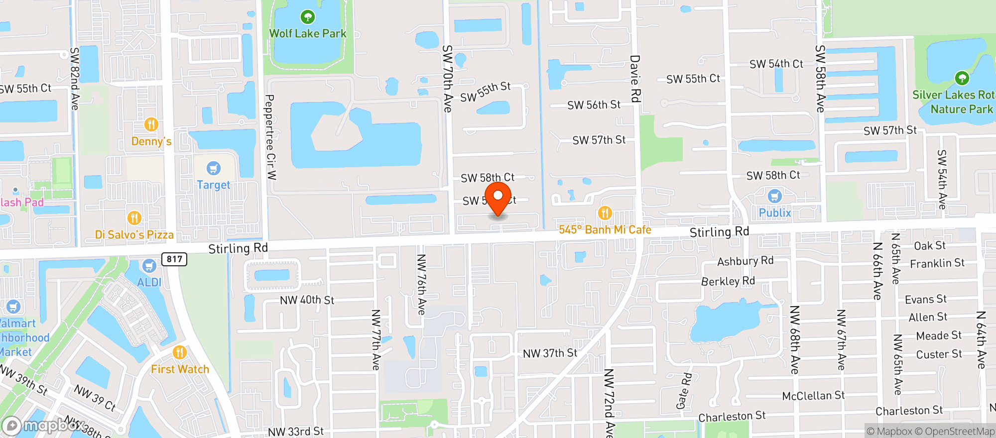 Map showing Kwik Stop