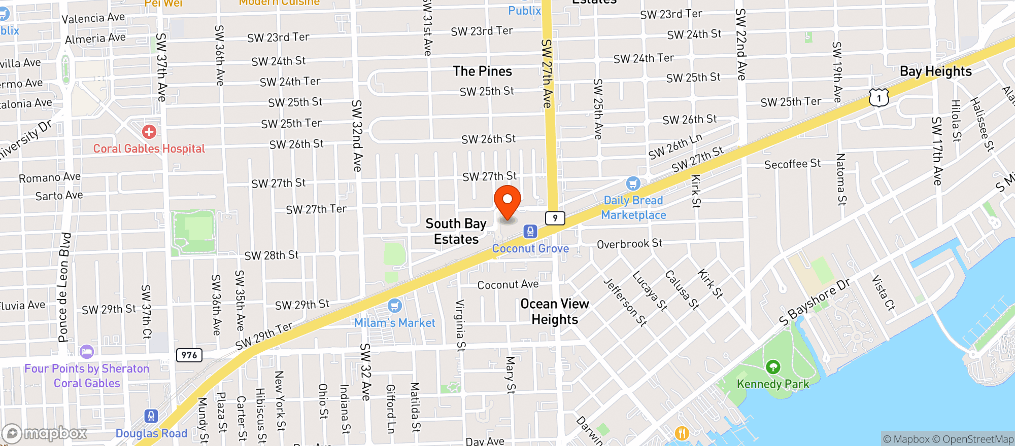 Map showing Target