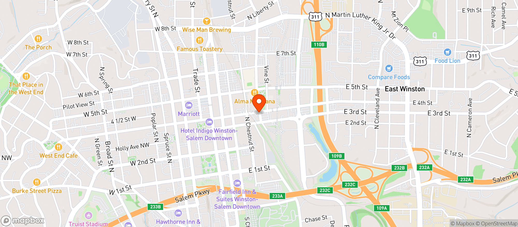 Map showing Fair Witness