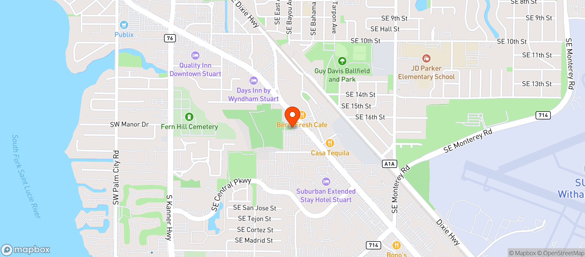 Map showing Abc Liquors #160 (700010151)