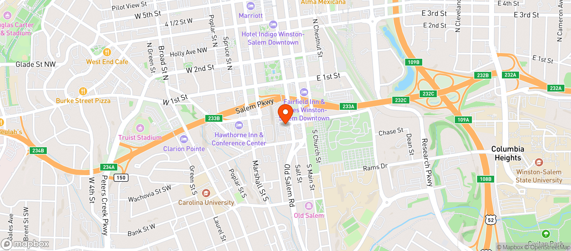Map showing Sage And Salt Bistro