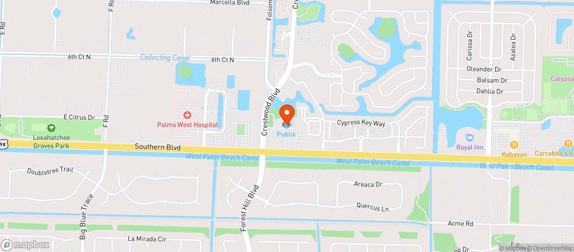 Map showing Publix