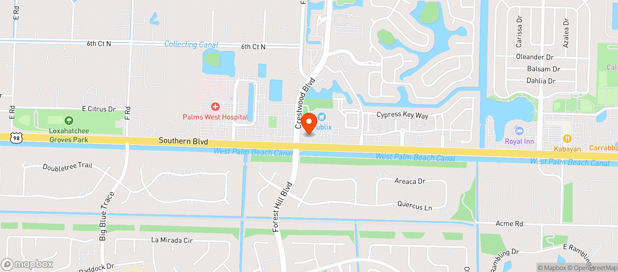 Map showing ABC Fine Wine & Spirits