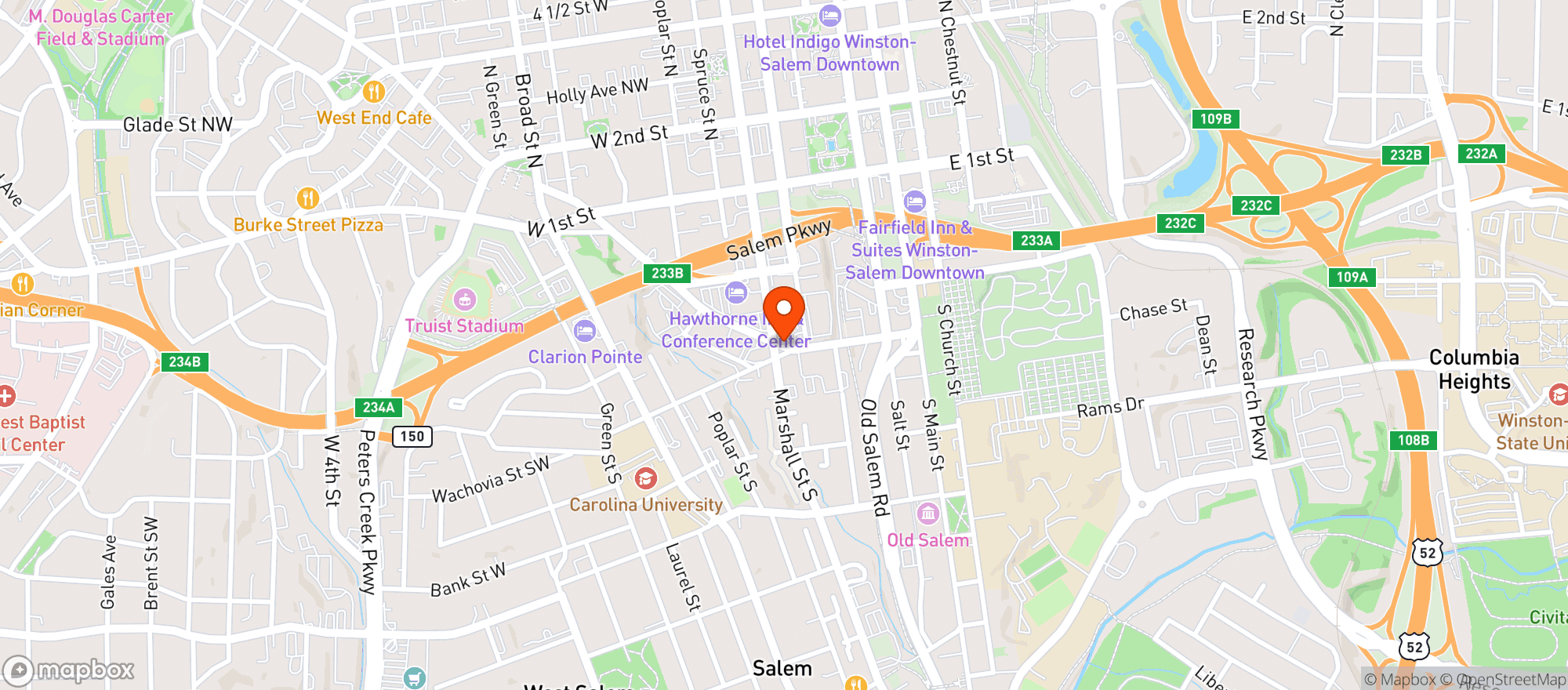 Map showing Di Lisios Italian Restaurant