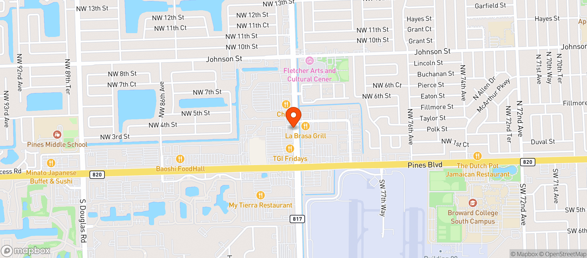 Map showing Publix Super Market #12