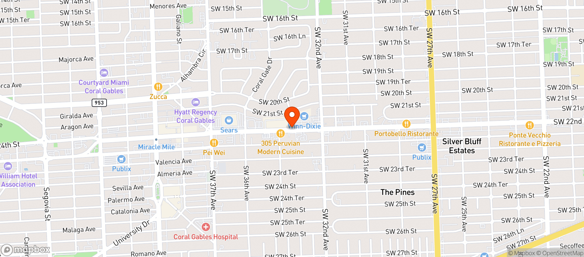 Map showing WINN DIXIE LIQUOR STORE #394