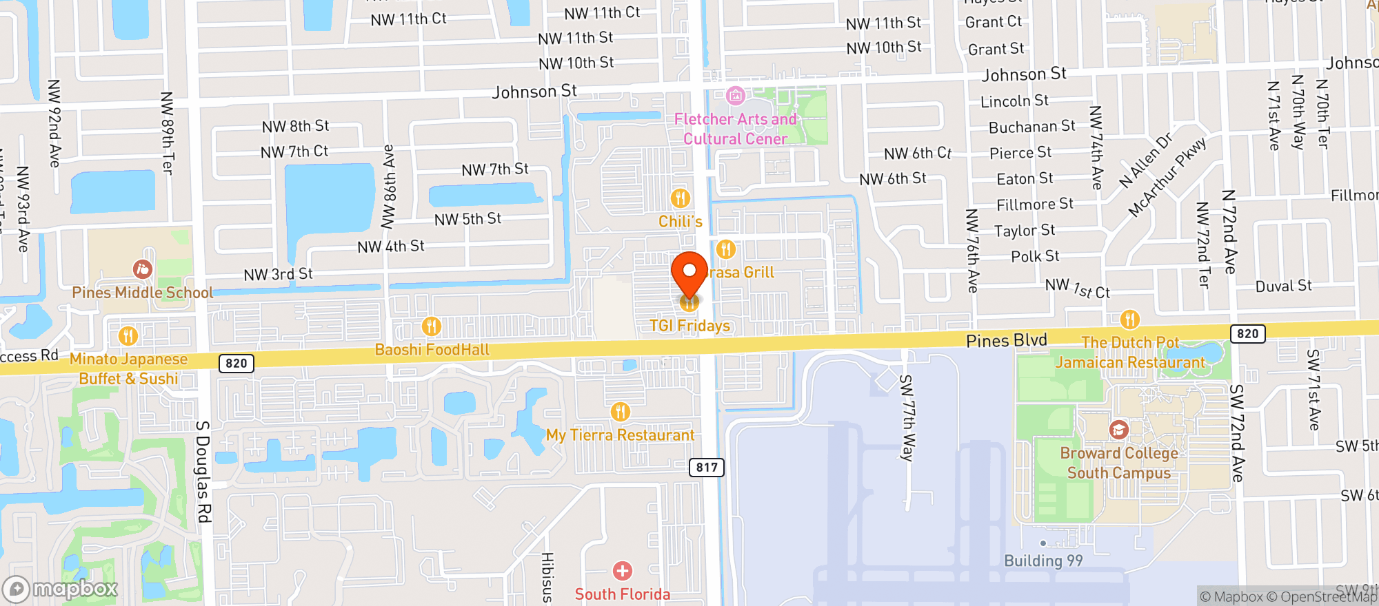 Map showing Tgi Fridays #2643