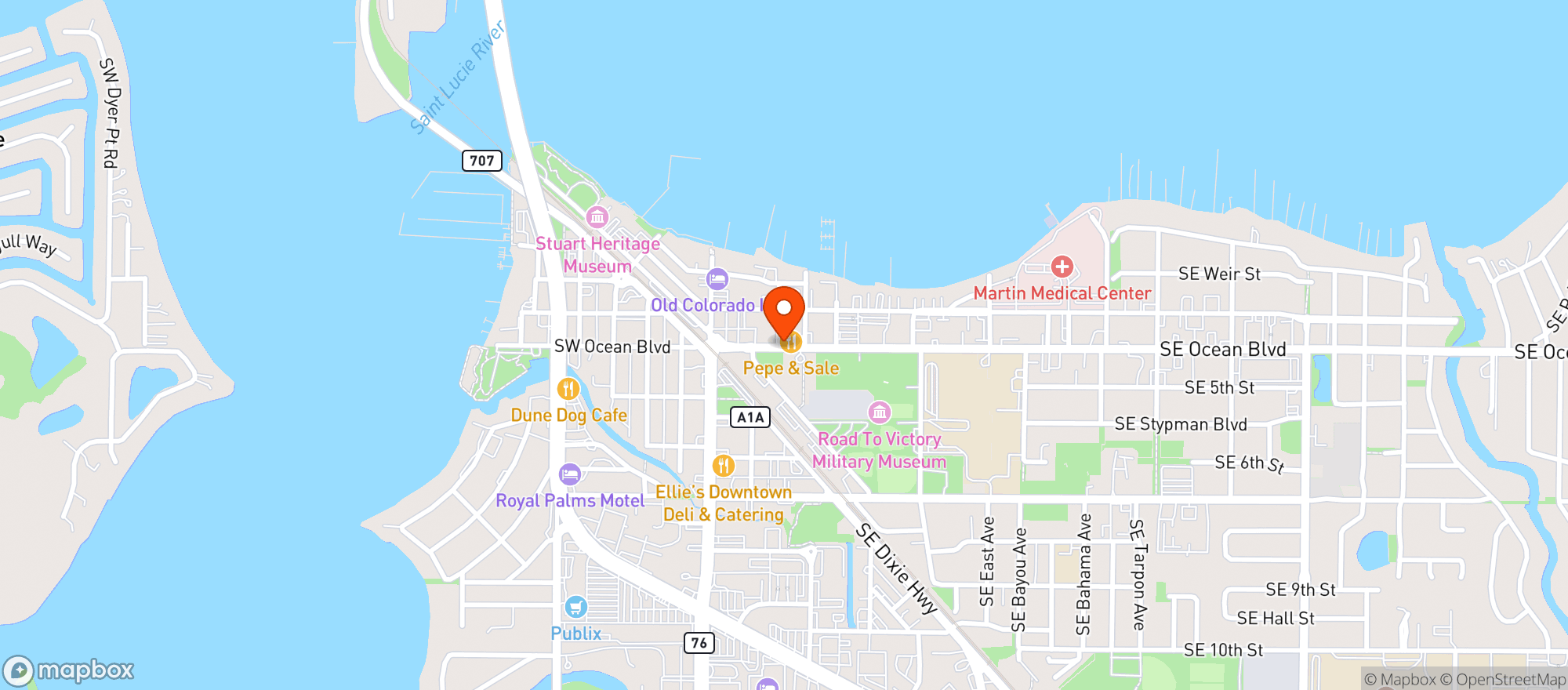 Map showing Pepe & Sale
