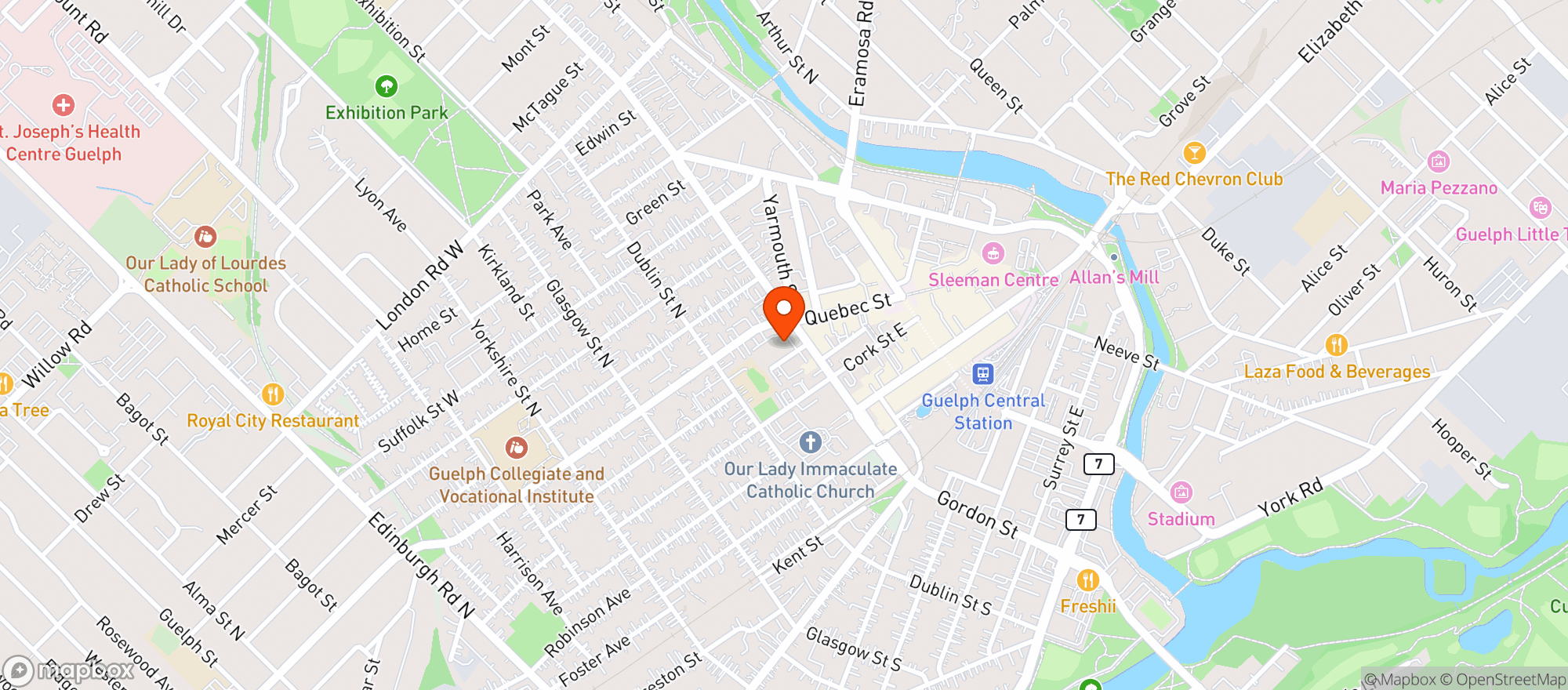 Map showing Market Fresh Meat & Prod