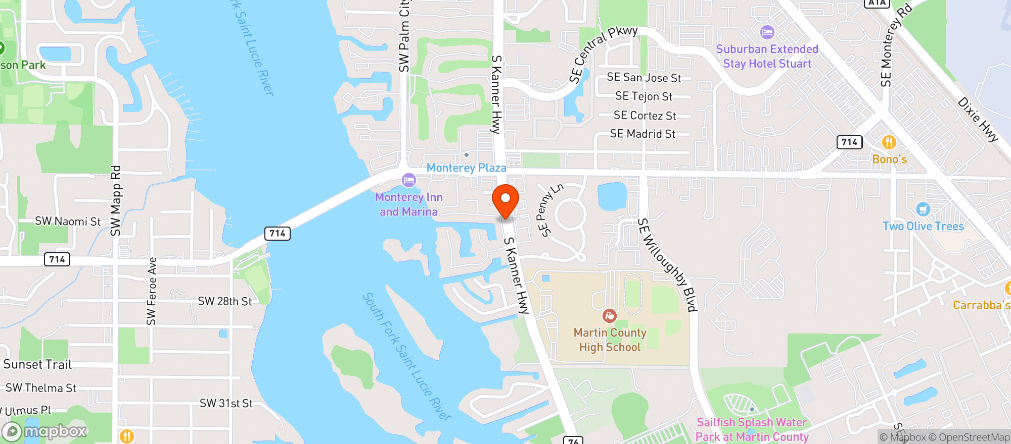 Map showing Homerun Liquors