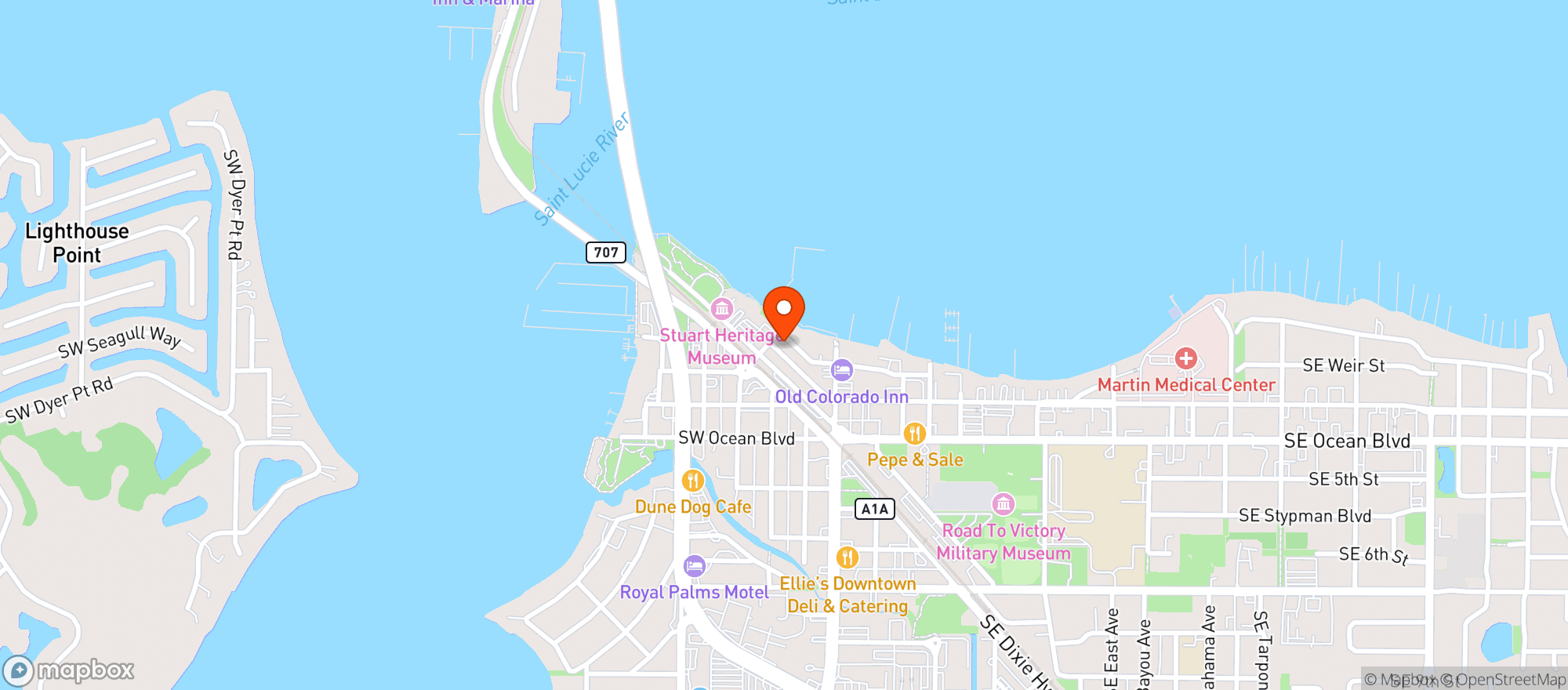 Map showing Black Marlin