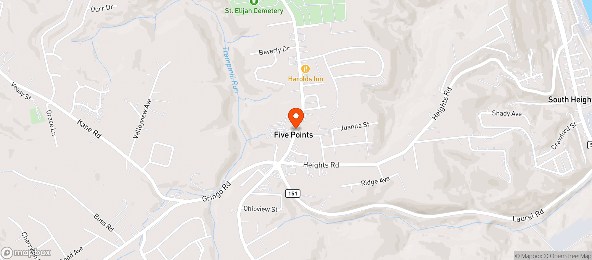 Map showing Sweet Pea