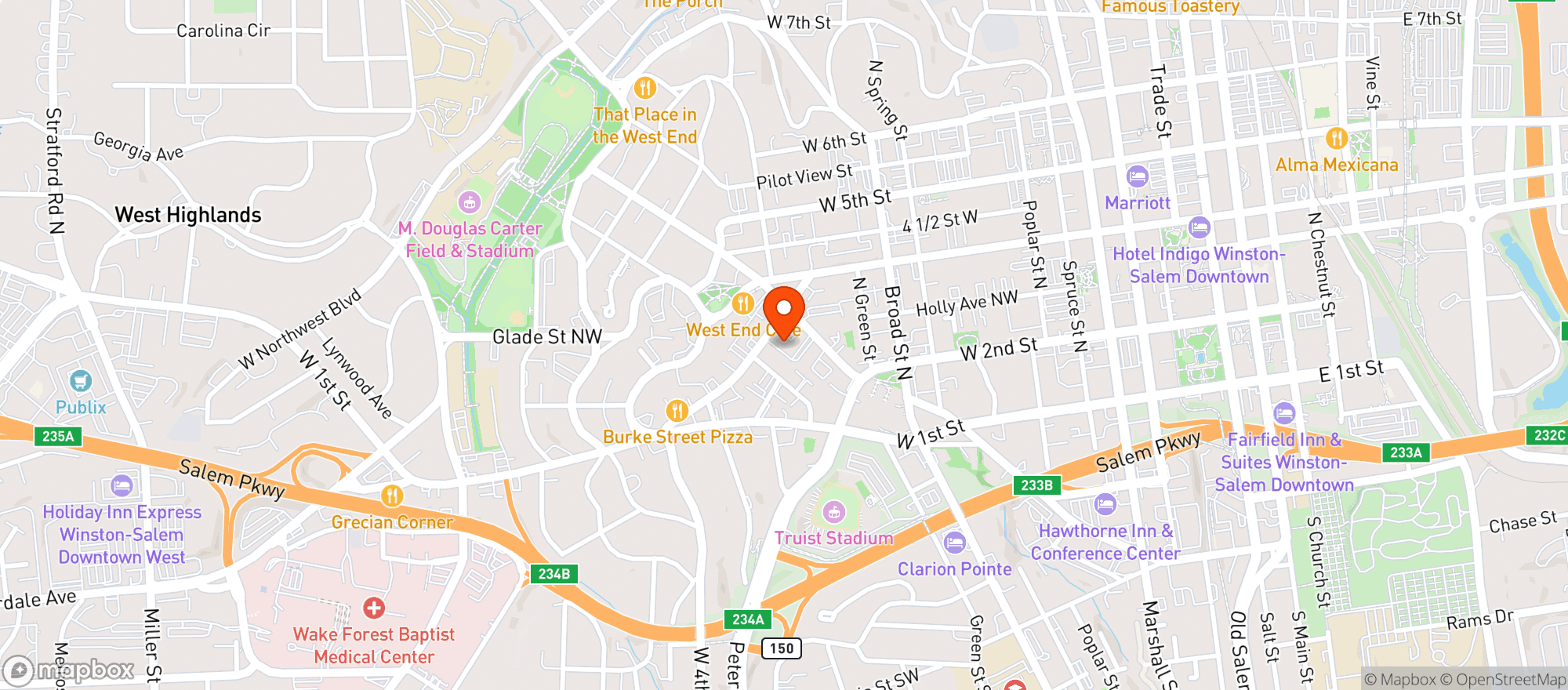 Map showing City Beverage