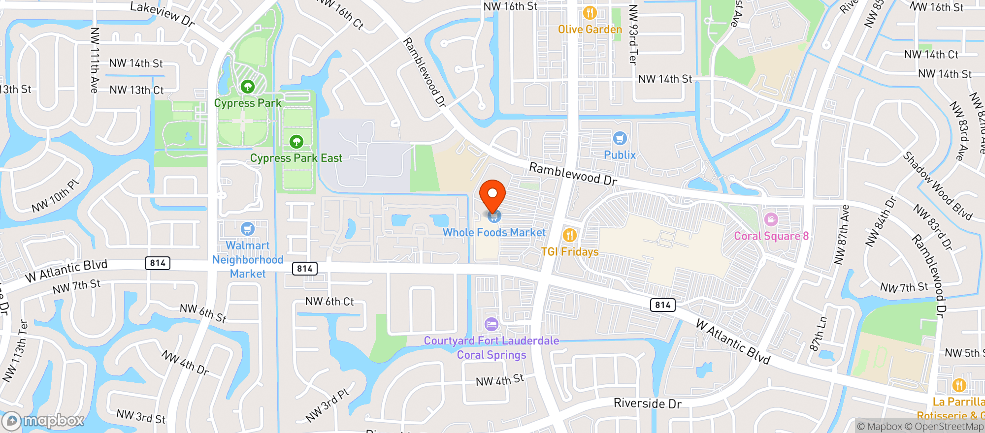 Map showing Whole Foods Market