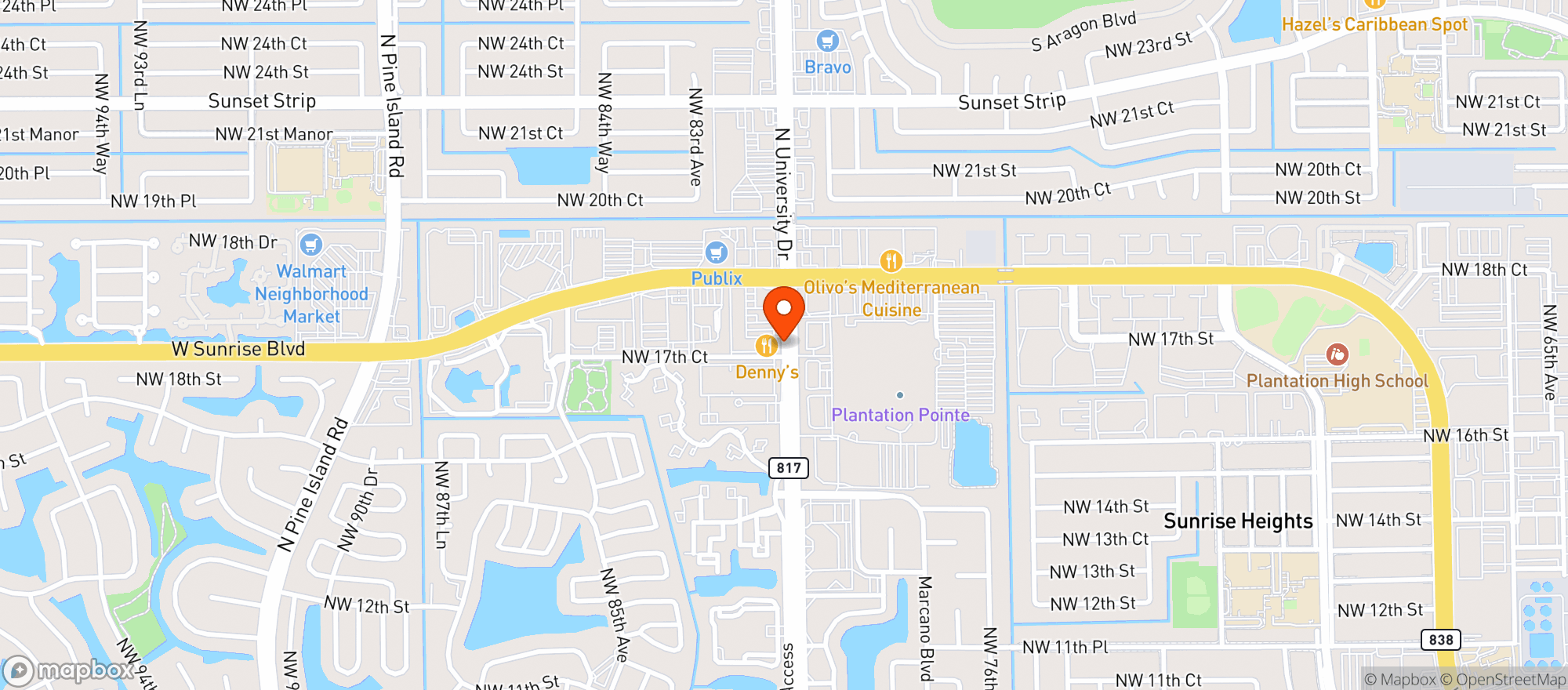 Map showing Southern Hills Pharmacy