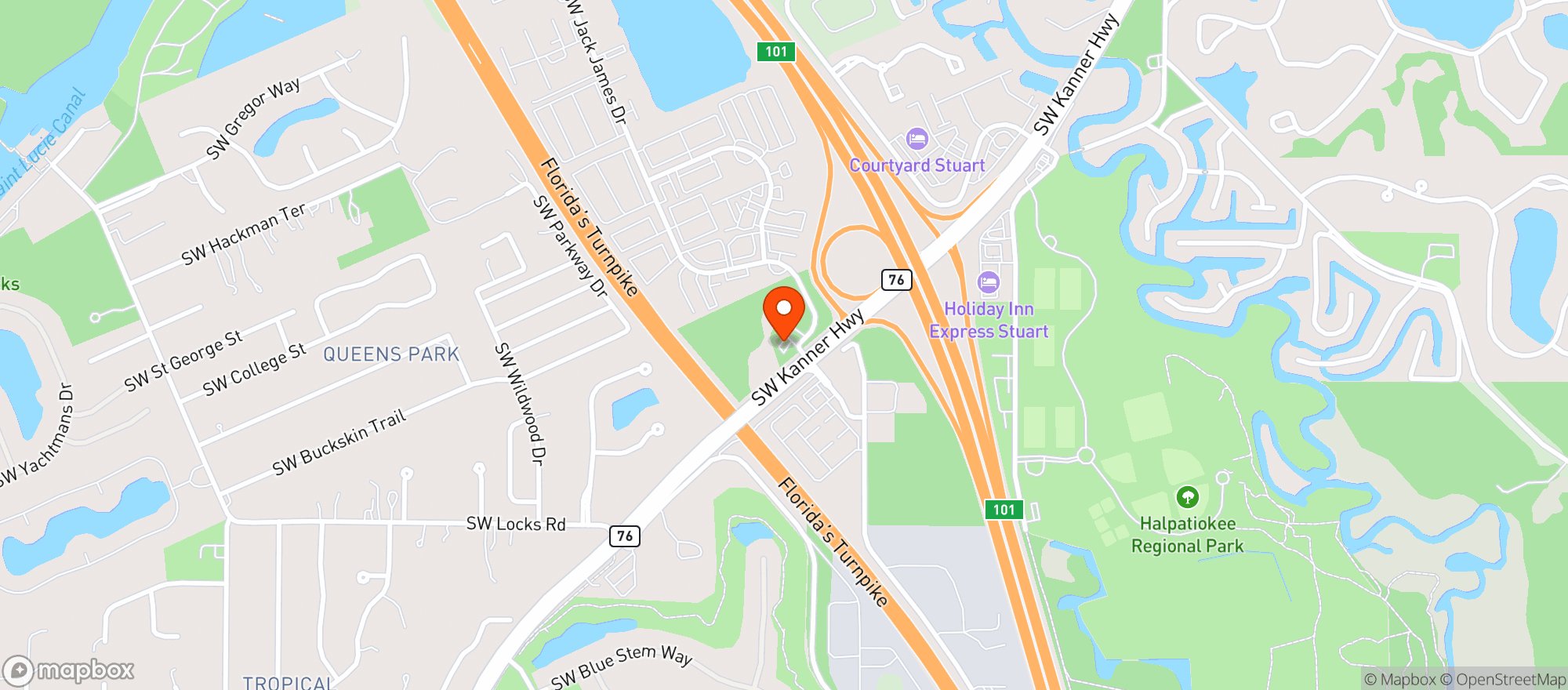 Map showing HIGHWAY 76 FOOD MART_2