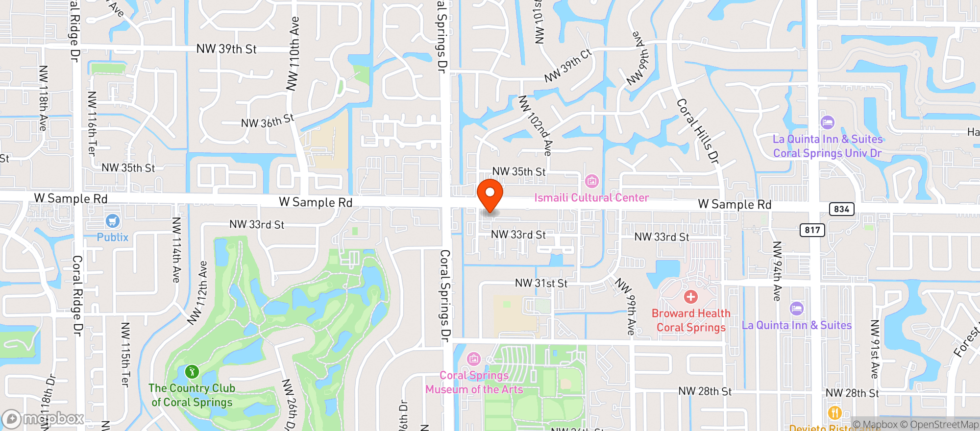 Map showing Melting Pot Restaurant #1080