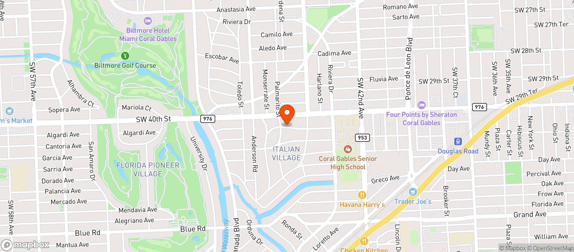 Map showing SKY HIGH SMOKESHOP