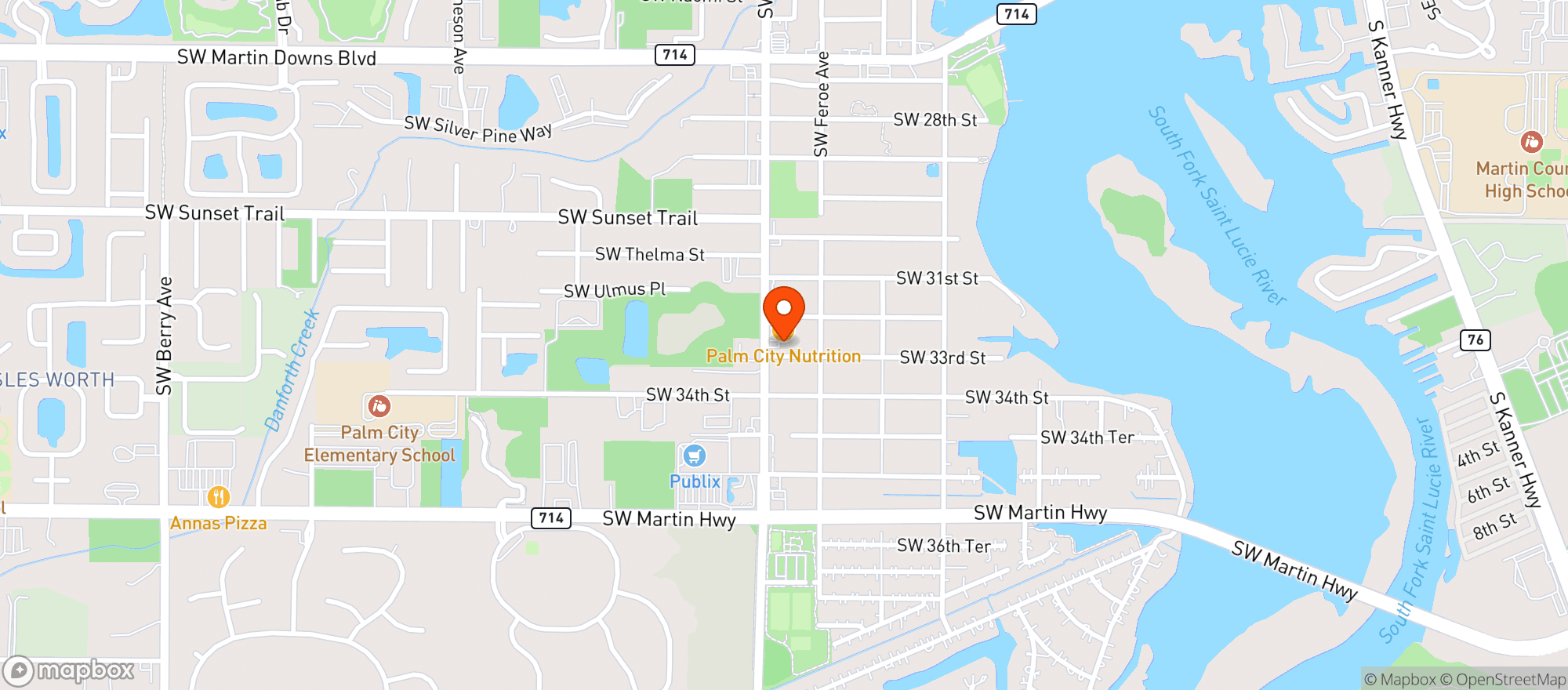 Map showing Palm City Liquor