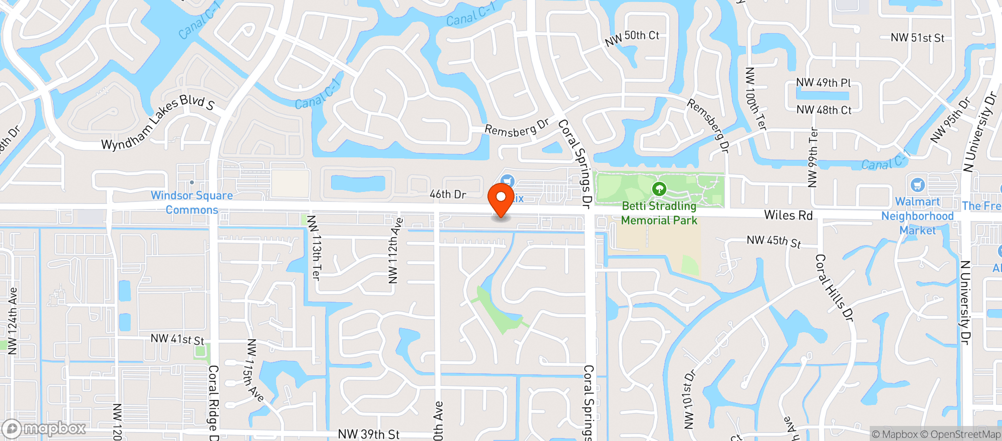 Map showing Coral Springs Liquor