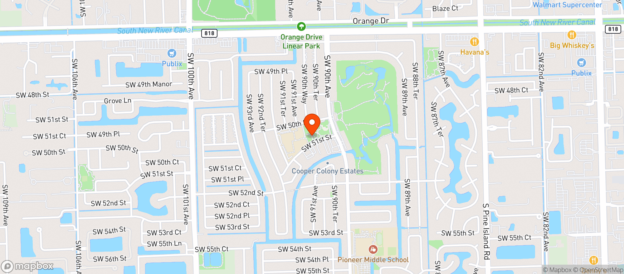 Map showing American Legion