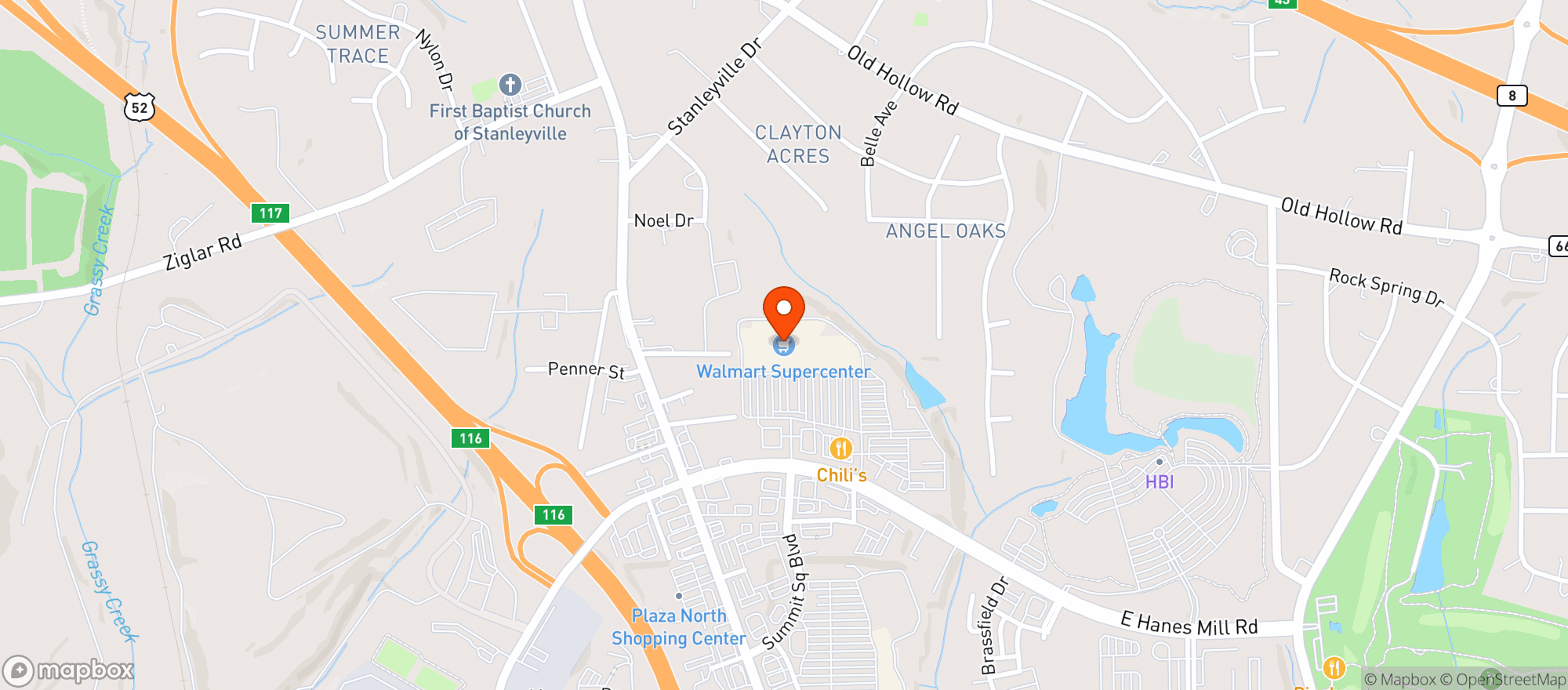 Map showing Walmart Supercenter
