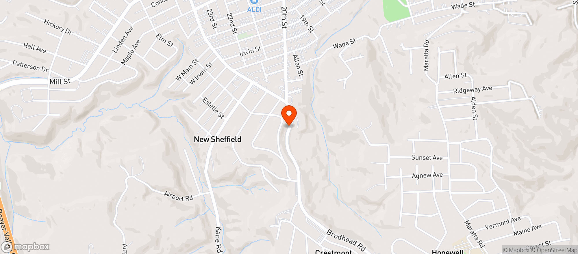 Map showing Hopewell Beverage