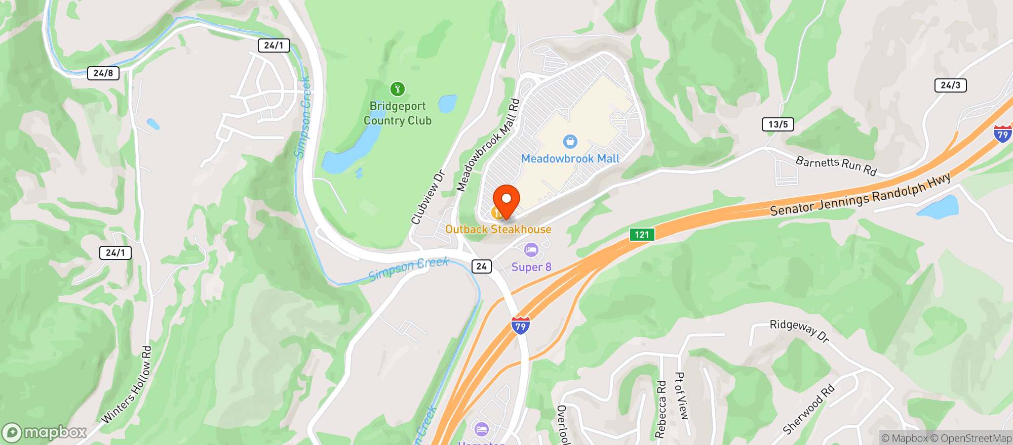 Map showing Target Store