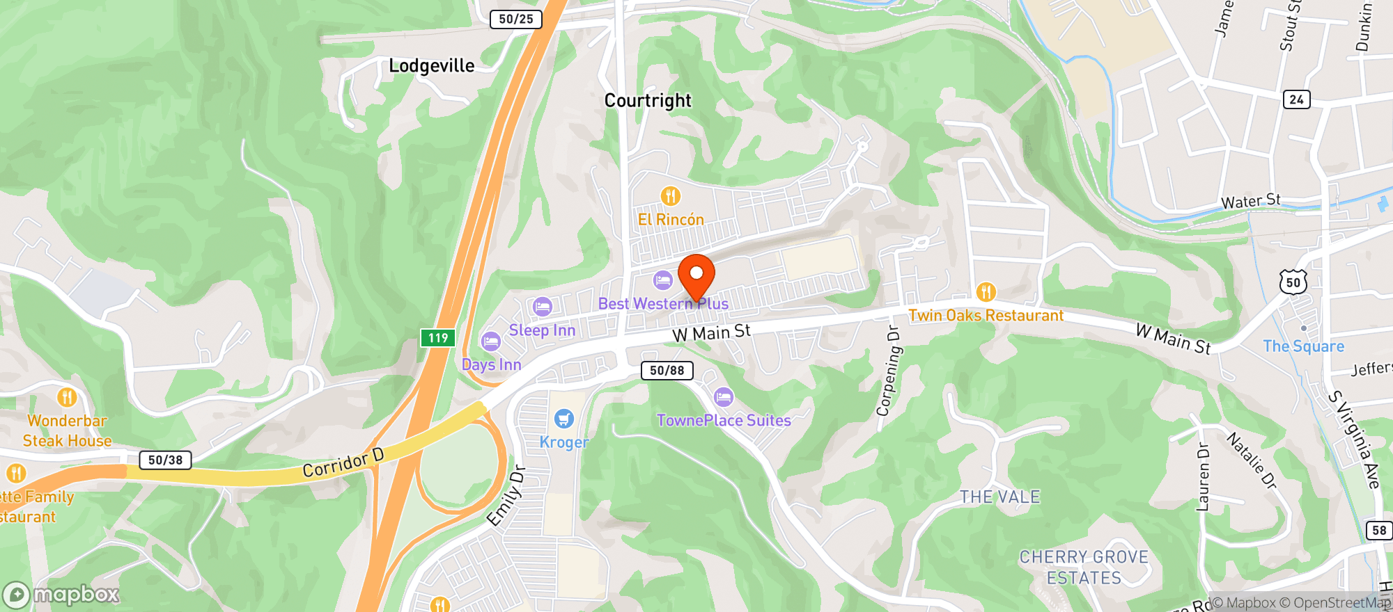 Map showing Gnc