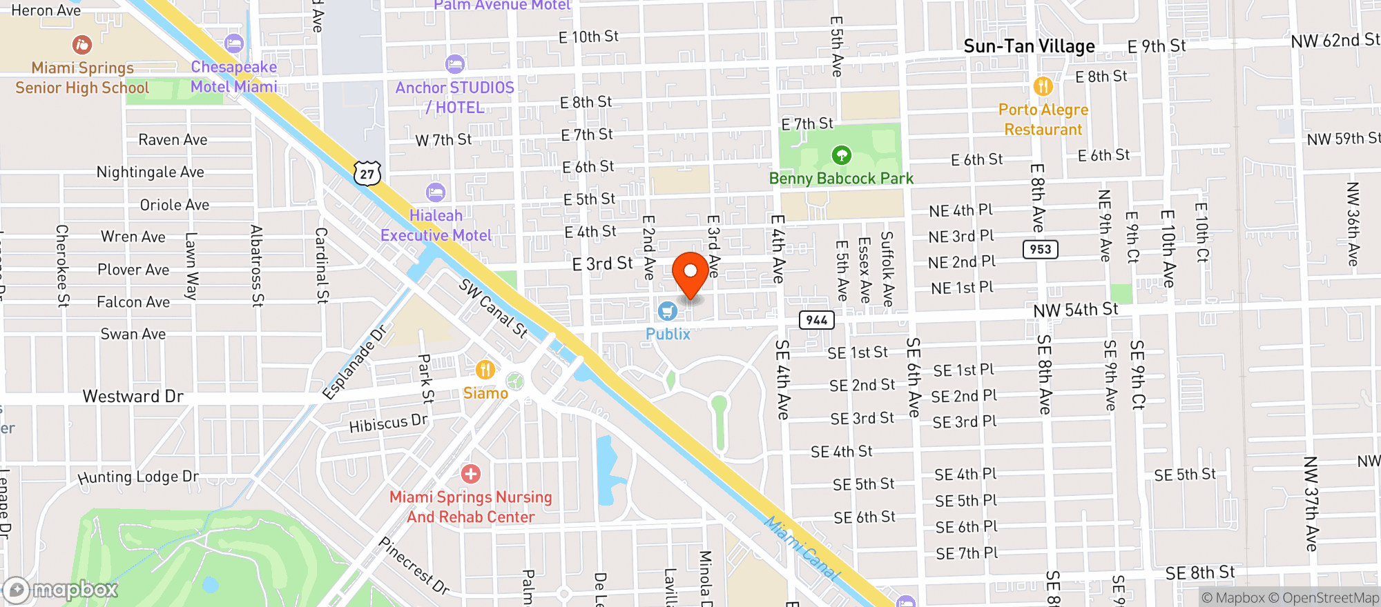 Map showing Publix
