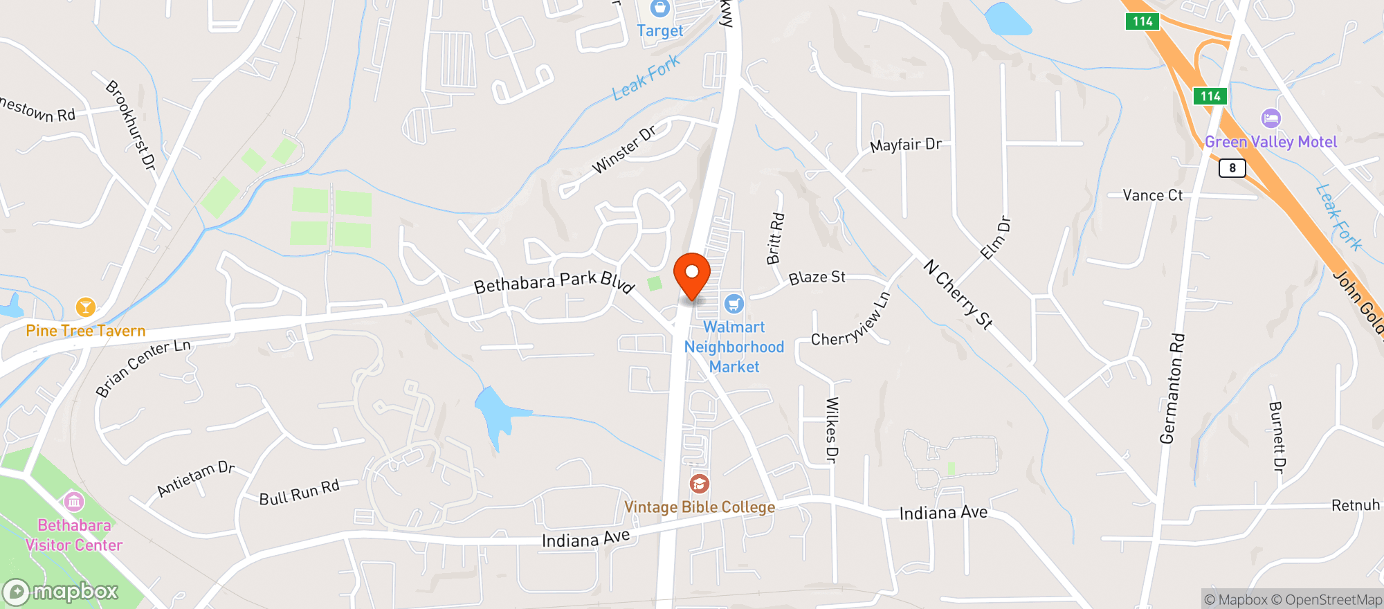 Map showing Walmart Neighborhood Market