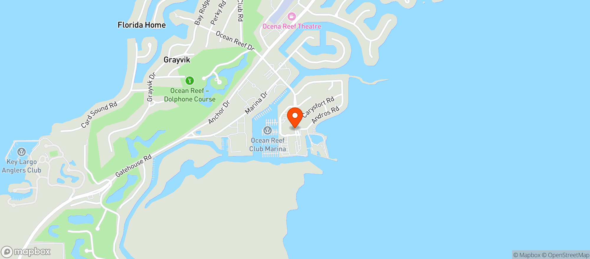 Map showing Ocean Reef Club