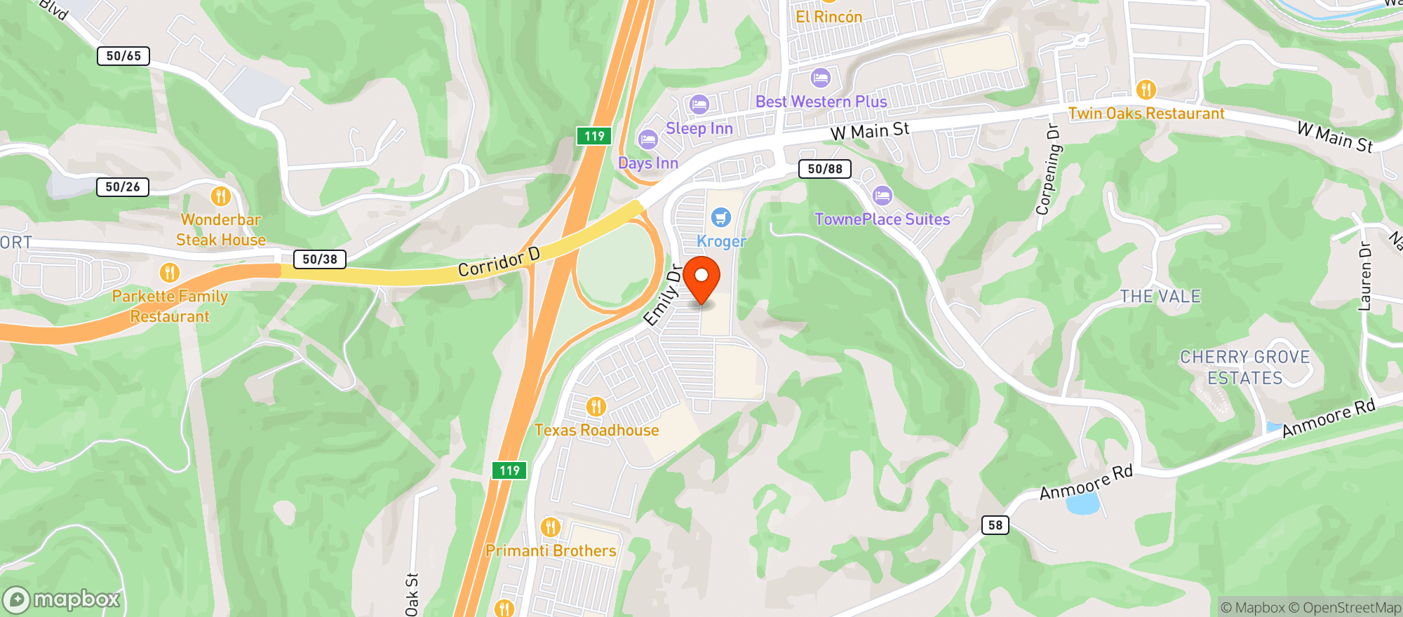 Map showing Kroger