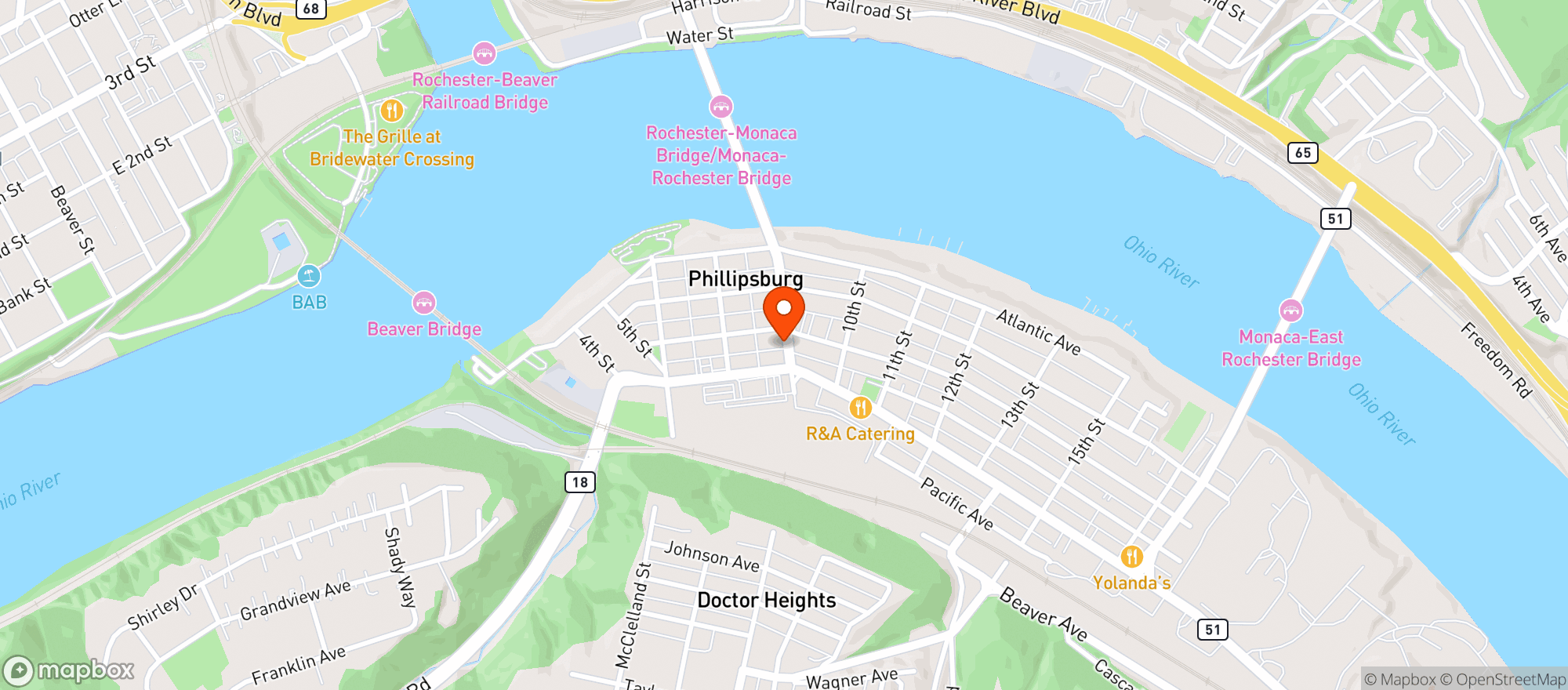 Map showing Gnc